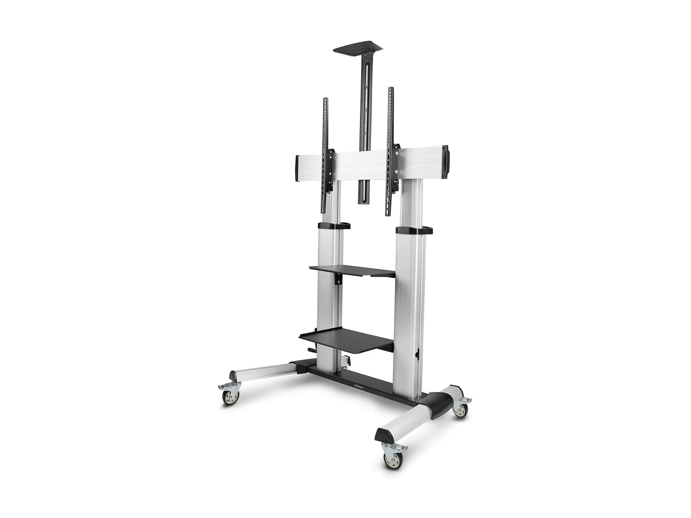 StarTech.com Rolling TV Cart/Stand On Wheels, Up to 100inch/220lb Screens - Wagen - für Flachbildsc