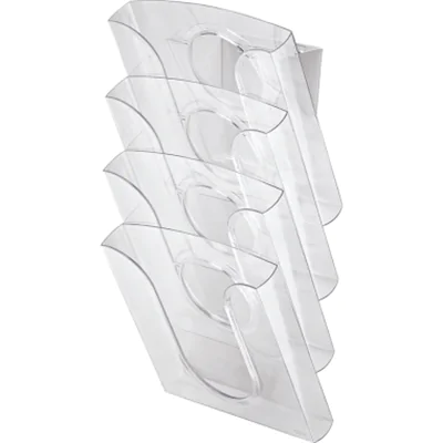 Leitz Prospekthalter Presenter 26,2 x 26,1 x 22 cm (B x H x T) DIN A4 Polystyrol glasklar 1 Fach 4 St./Pack.