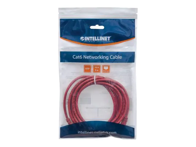 Intellinet Network Patch Cable, Cat6, 5m, Red, CCA, U/UTP, PVC, RJ45, Gold Plated Contacts,