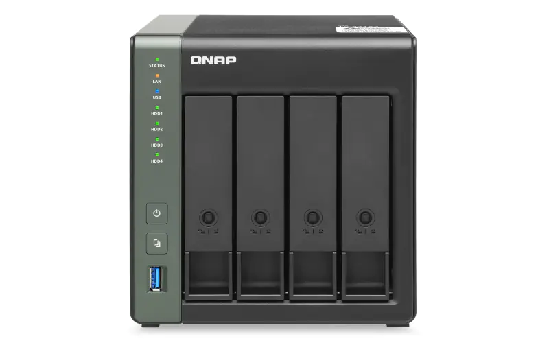 QNAP TS-431X3 - NAS-Server - 4 Schächte - SATA 6Gb/s - RAID RAID 0, 1, 5, 6, 10, JBOD, 5 Hot Spare, 6 Hot Spare, 10-Hot-Spare - RAM 4 GB - Gigabit Ethernet / 2.5 Gigabit Ethernet / 10 Gigabit Ethernet - iSCSI Support