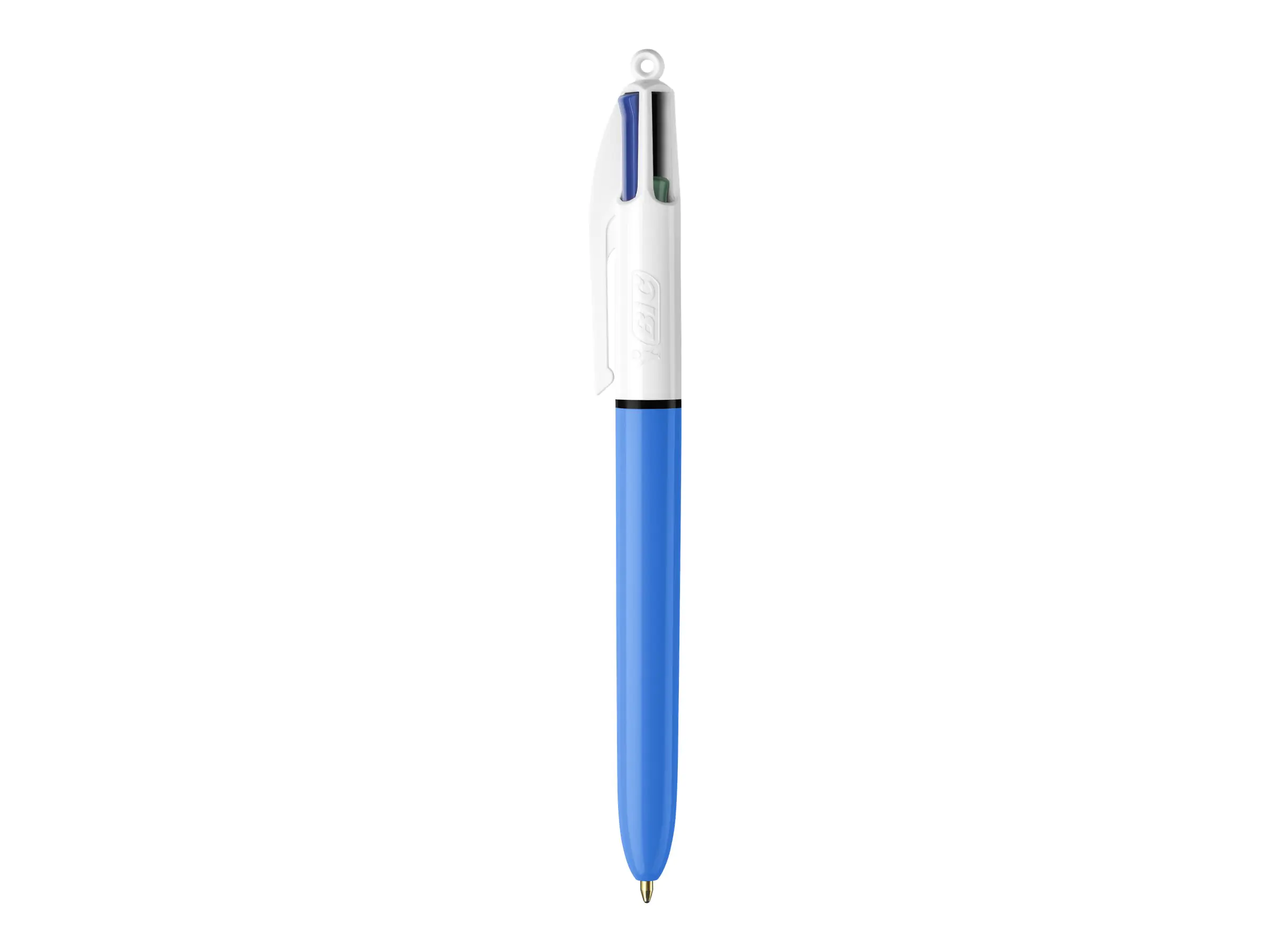 BIC 4 Colours Grip - Vierfarb-Kugelschreiber - Schwarz, Rot, Blau, Grün - 1 mm - Mittel - verstellbar (Packung mit 12) 889969