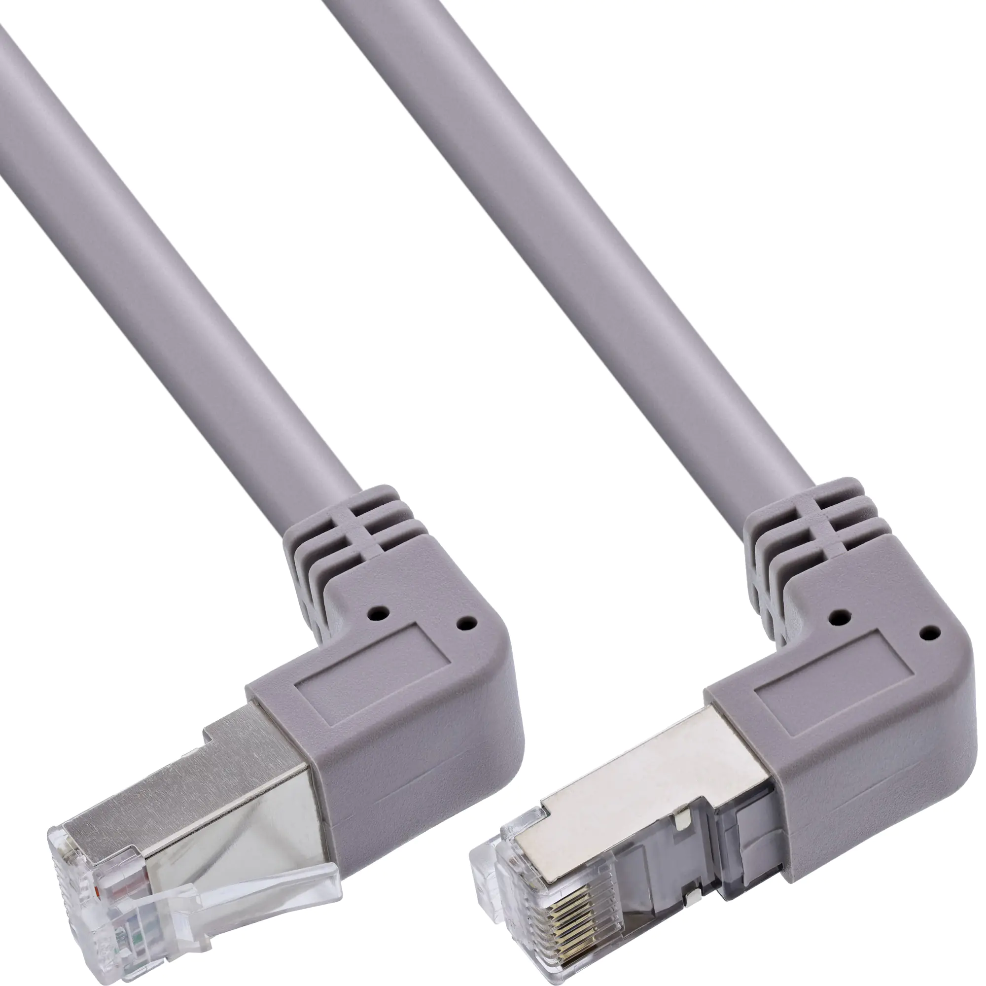 InLine Patchkabel oben/unten gewinkelt - S/FTP (PiMf) - Cat.6 - PVC - grau - 1,22m