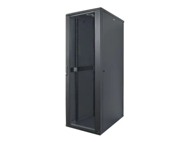 Intellinet Network Cabinet, Free Standing (Standard), 36U, Usable Depth 123 to 573mm/Width 503mm, Black, Assembled, Max 1500kg, Server Rack, IP20 rated, 19", Steel, Multi-Point Door Lock, One Lock Per Side Panel, Three Year Warranty - Schrank Netzwerkschr