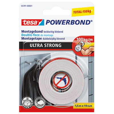 tesa Montageklebeband Powerbond Ultra Strong 55791-00001 19mmx1,5m