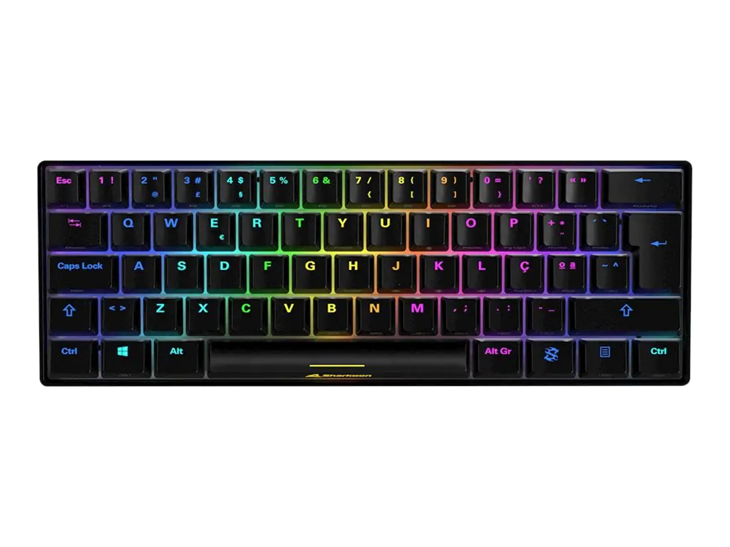 Sharkoon SKILLER SGK50 S4 - Tastatur - Hintergrundbeleuchtung - USB-C - Portugiesisch - Tastenschalter: Kailh Red - Schwarz