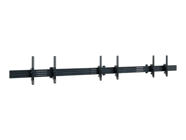 Hagor comPROnents series W3L - Befestigungskit (Wandmontage) - Side-by-Side - für 3 LCD-Anzeigen - Schwarz - Bildschirmgröße: 117-165 cm (46"-65")