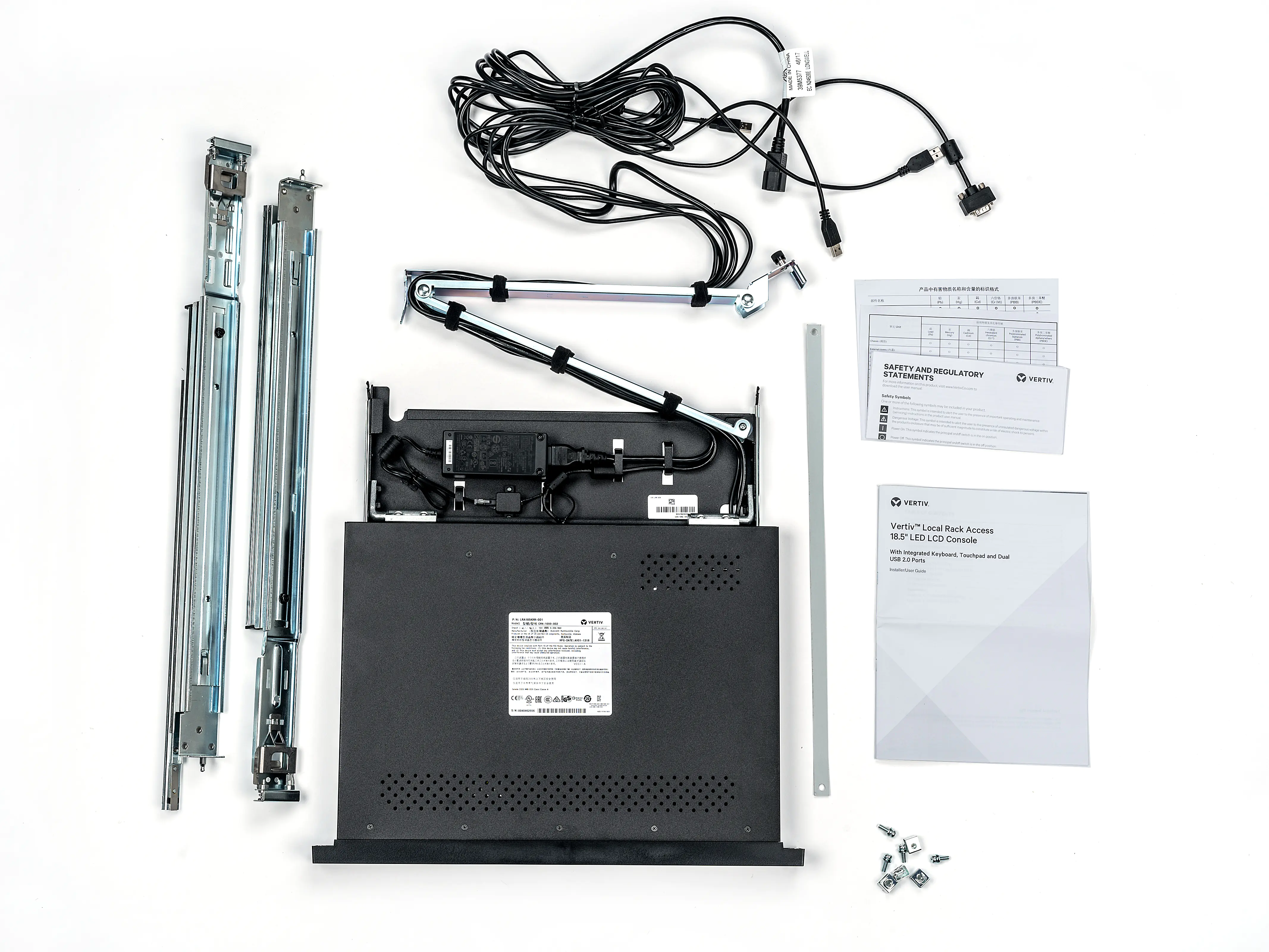 Vertiv Local Rack Access - KVM-Konsole - USB - 48.3 cm (19") LRA185KMM-201
