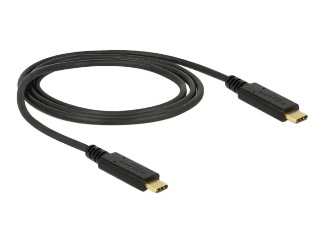 Delock - USB-Kabel - 24 pin USB-C (M) zu 24 pin USB-C (M) - USB 3.1 Gen 2 - 3 A - 1 m - Schwarz