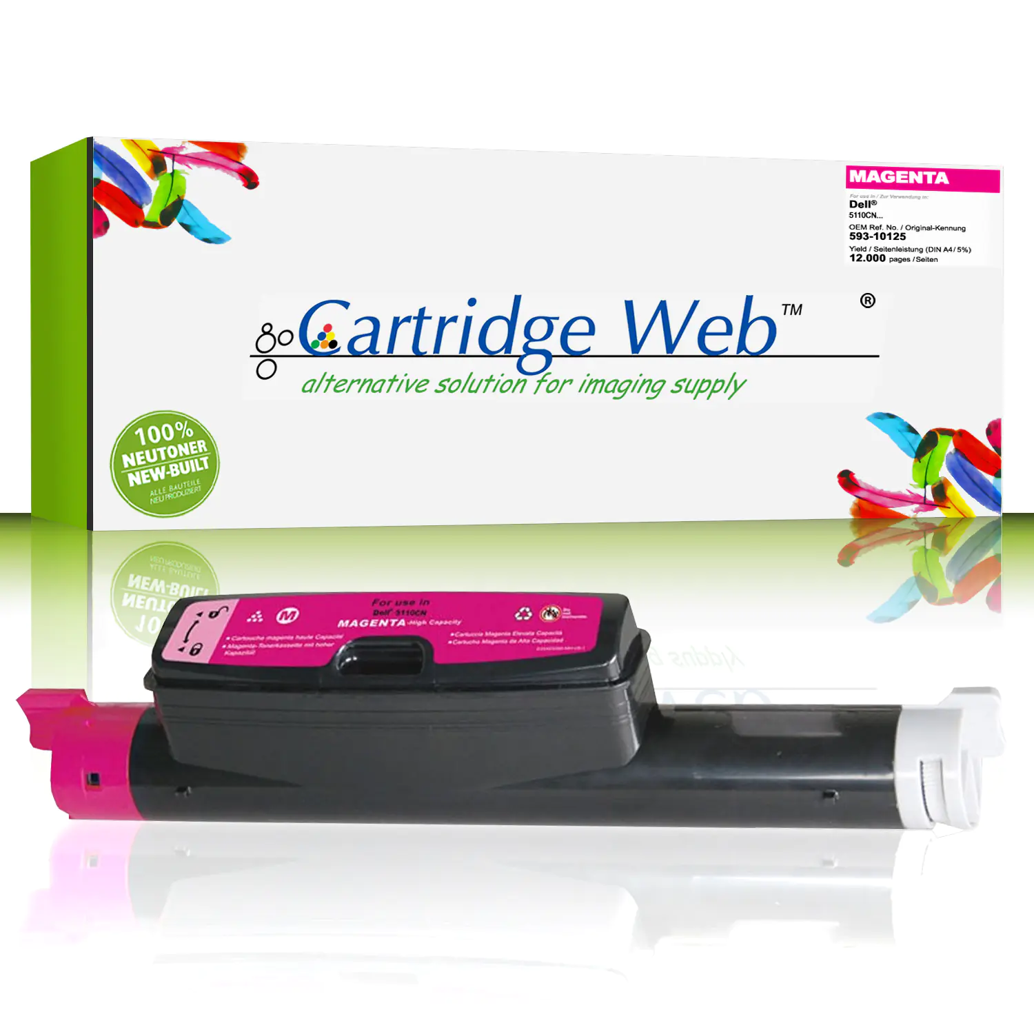 CartridgeWeb Toner kompatibel zu Dell 593-10125 KD557 magenta 12.000 Seiten 1 Stück
