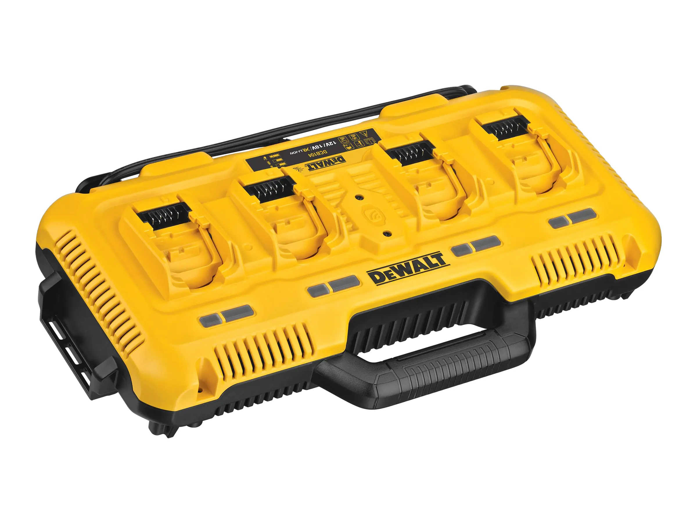 DeWALT DCB104-QW - Batterieladegerät - 4 x Batterien laden - 8 A - 4 Ausgabeanschlussstellen