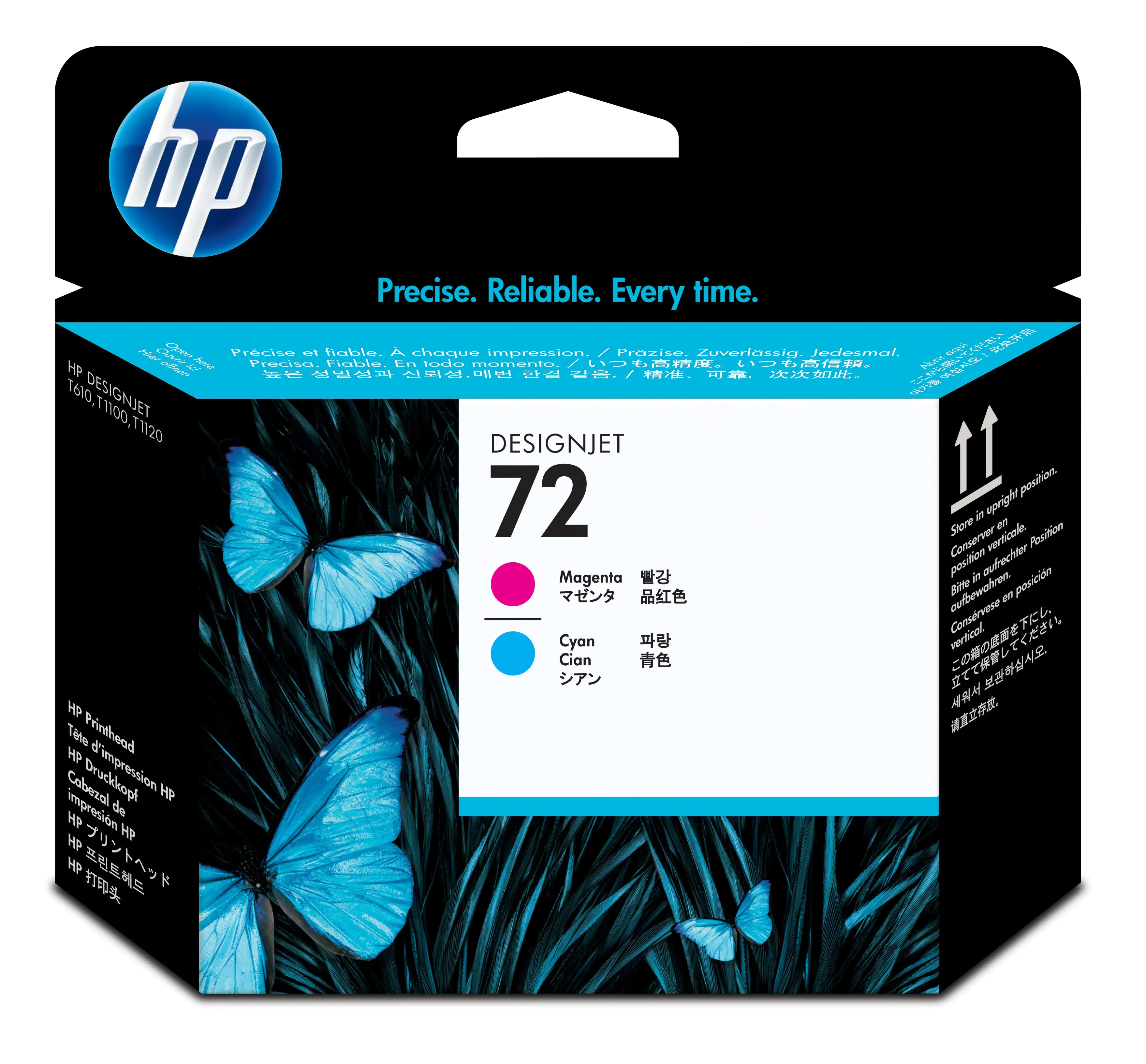 HP 72 - Cyan, Magenta - Druckkopf - für DesignJet T1100, T1100ps, T1200, T1200ps, T1300, T610, T620, T770, T790
