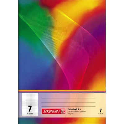 BRUNNEN Schulheft 104590702 A5 kar 16Bl