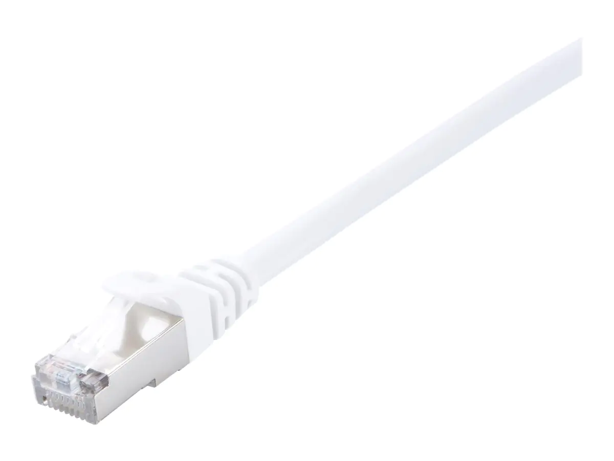 V7 - Patch-Kabel - RJ-45 (M) zu RJ-45 (M) - 3 m - STP - CAT 6 - geformt, ohne Haken - weiß