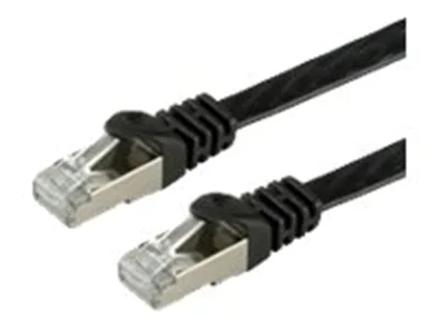 VALUE - Netzwerkkabel - RJ-45 (M) bis RJ-45 (M) - 1.5 m - FTP - CAT 6 - geschirmt, ohne Haken, flach - Schwarz