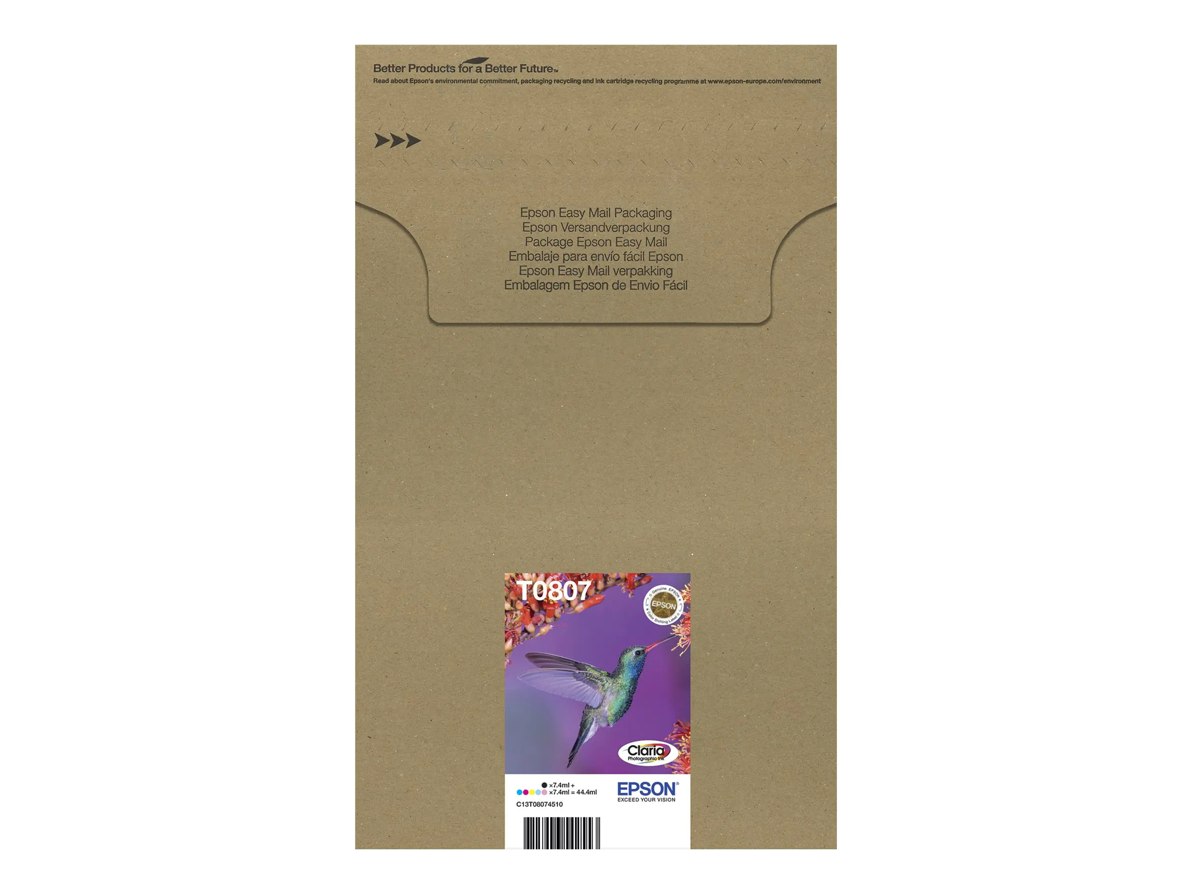 Epson Tinte Multipack C13T08074510 T0807 BK/C/M/Y/LC/LM 220 Seiten 6x 7,4 ml 6 Stück