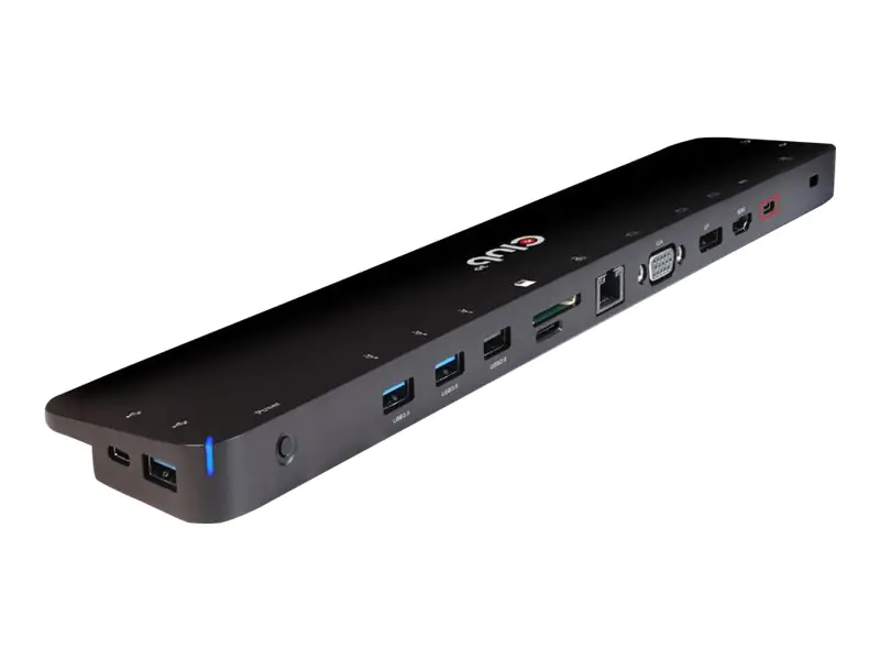 Club 3D Triple Display Dynamic PD Charging Dock - Dockingstation - USB-C - VGA, HDMI, DP - 1GbE - 65 Watt