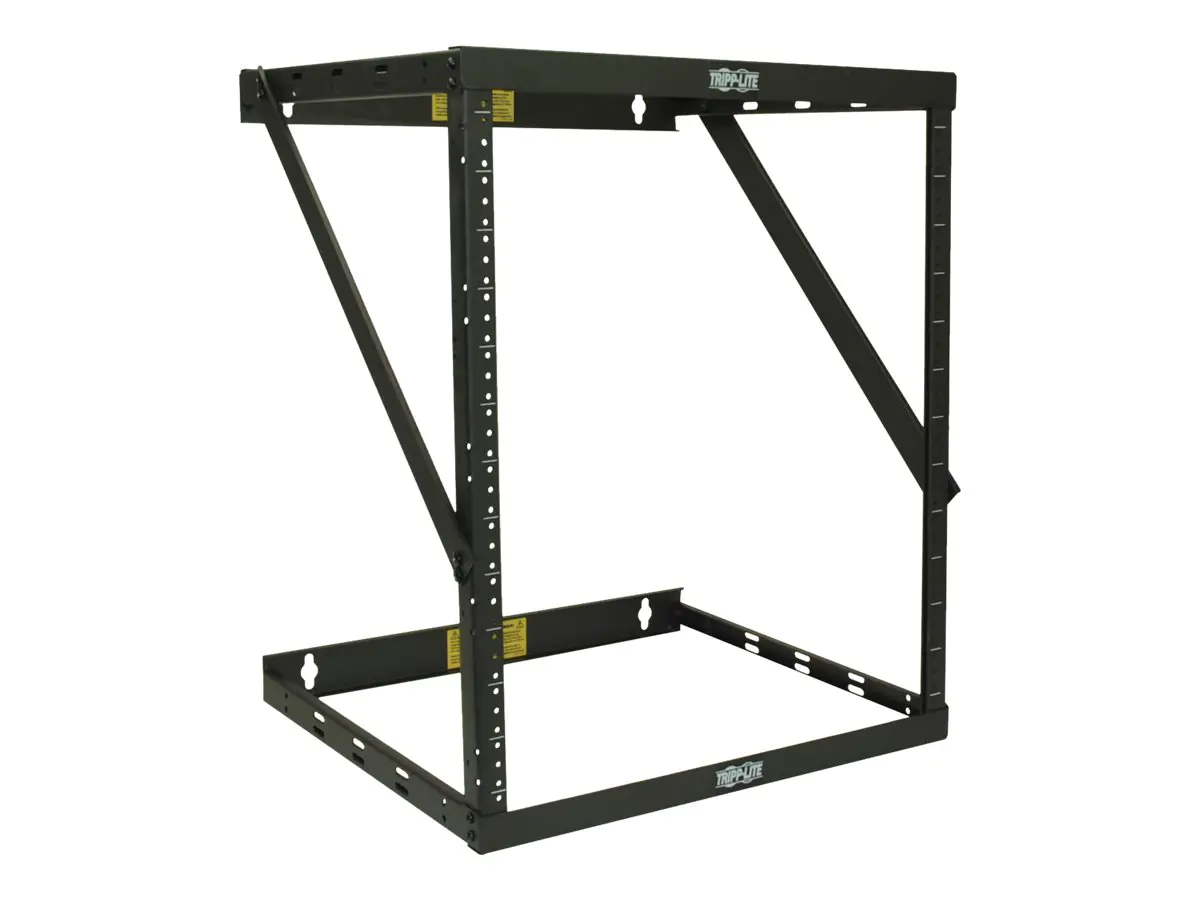 Tripp Eaton Tripp Lite Series 8U 12U 22U 2 Post Open Frame Rack Cabinet Expandable 11.5" Depth Wall Mount - Schrank offener Rahmen - 2 Pfosten - geeignet für Wandmontage - Schwarz - 48.3 cm (19") SRWO8U22MD