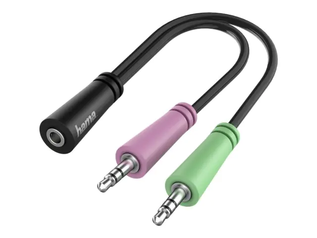 Hama Audio-Adapter - 4-poliger Mini-Stecker weiblich zu mini-phone stereo 3.5 mm männlich
