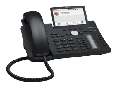 snom D385 - VoIP-Telefon - mit Bluetooth-Schnittstelle - SIP - 12 Leitungen - schwarz blau
