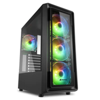 Sharkoon TK4 RGB - Midi/Minitower ATX 3,5 " - Lüfter - USB 2.0, USB 3.0
