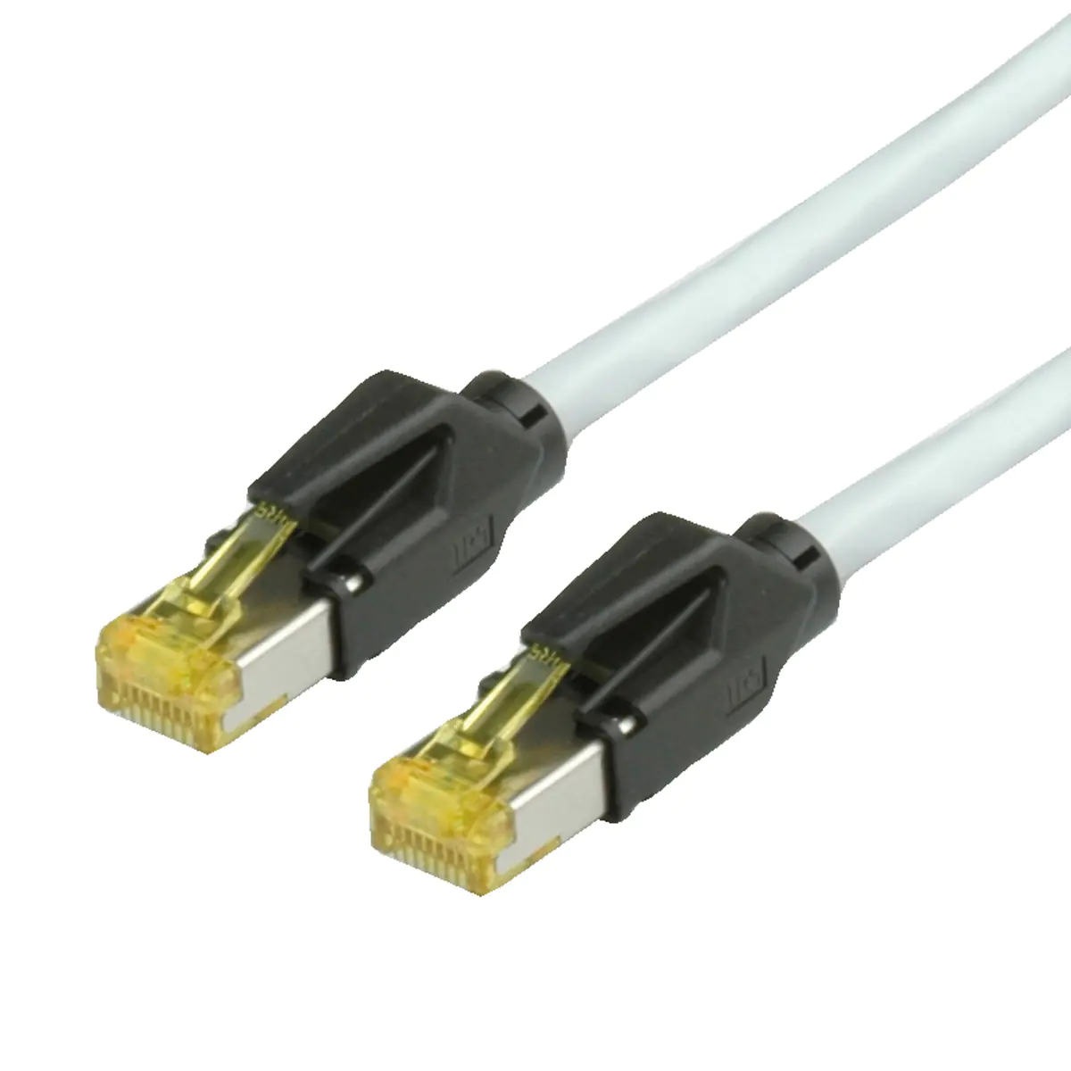 Draka UC900 SS27 - Patch-Kabel - RJ-45 (M) bis RJ-45 (M) - 15 m - SFTP, PiMF - CAT 6a - halogenfrei, ohne Haken - Grau