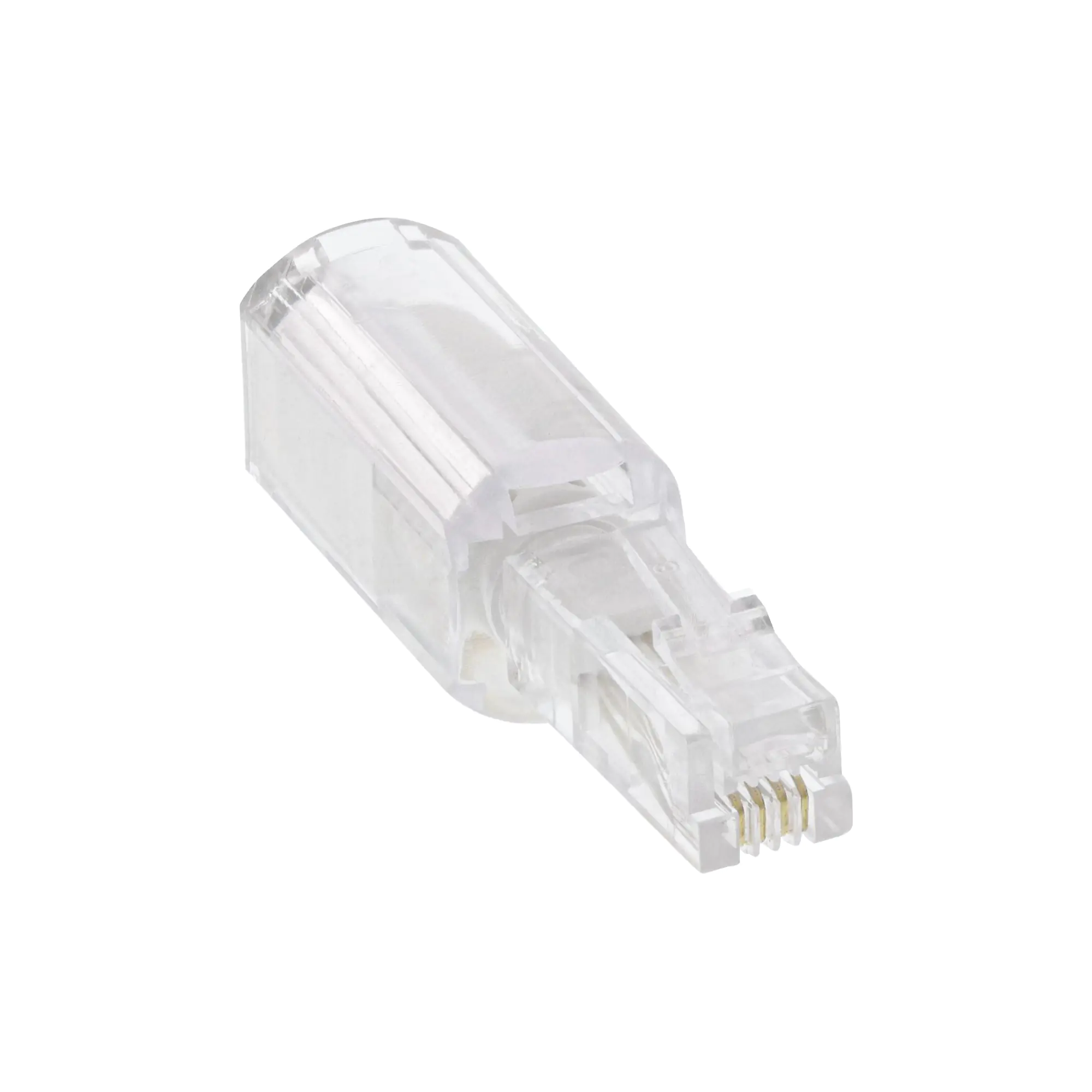 InLine Twist-Stop - Telefonadapter - RJ-10 (W) zu RJ-10 (M) - durchsichtig