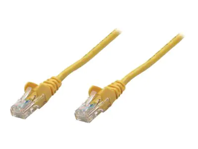 Intellinet Network Patch Cable, Cat6, 0.25m, Yellow, Copper, S/FTP, LSOH / LSZH, PVC, RJ45, Gold Plated Contacts, Snagless, Booted, Polybag - Patch-Kabel - RJ-45 (M) bis RJ-45 (M) - 25 cm - SFTP - CAT 6 - halogenfrei, geformt, ohne Haken - Gelb