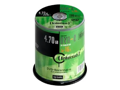 Intenso - 100 x DVD-R - 4.7 GB 16x - Spindel