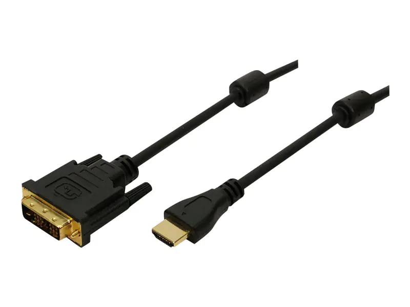 LogiLink - Adapterkabel - HDMI weiblich zu DVI-D männlich - 2 m - Doppelisolierung - Schwarz