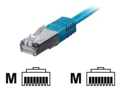 equip - Patch-Kabel - RJ-45 (M) zu RJ-45 (M) - 10 m - SF/UTP - CAT 5e - geformt - Blau