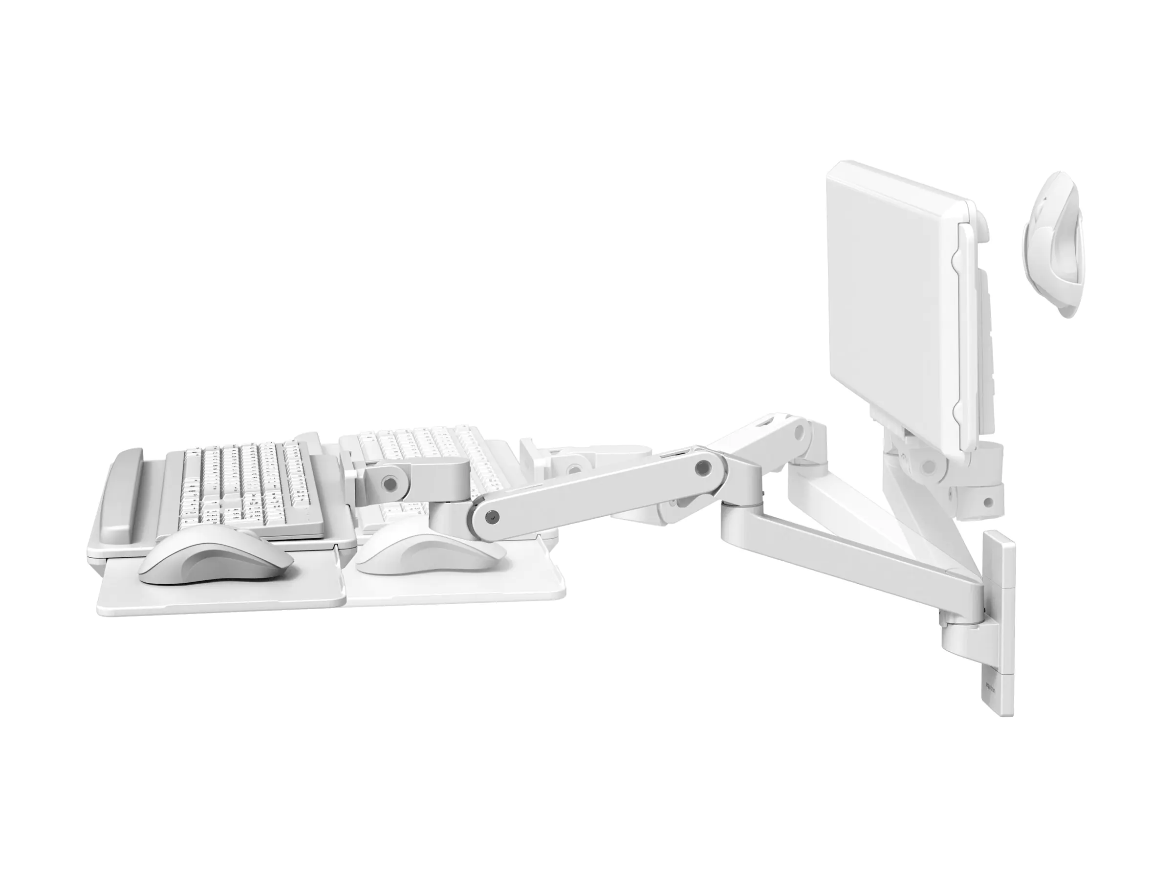 Ergotron LX Pro - Tastatur-/Mausablage mit Stützarmhalterung - verstellbar - geeignet für Wandmontage - weiß