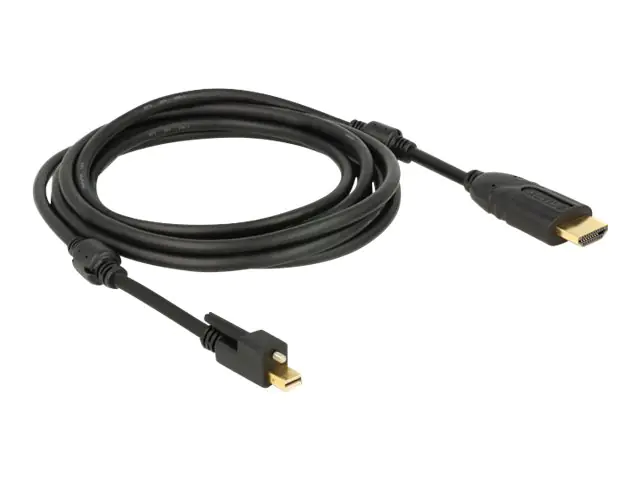 Delock - Videokabel - Mini DisplayPort (M) bis HDMI (M) - 3 m - Schwarz - 4K Unterstützung