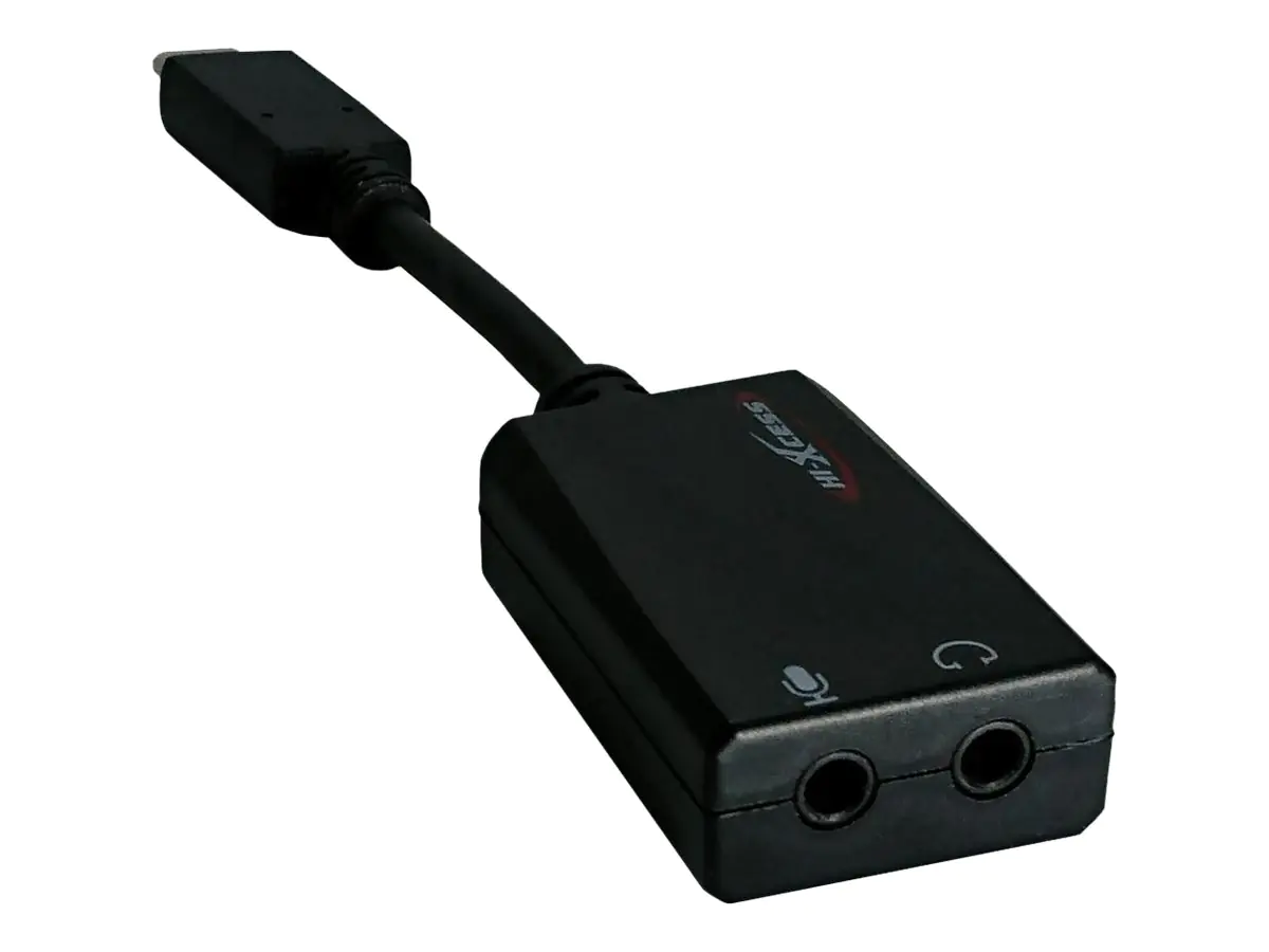 Roline - Audio-Adapter - 24 pin USB-C (M) zu mini-phone stereo 3.5 mm - 13 cm - Schwarz