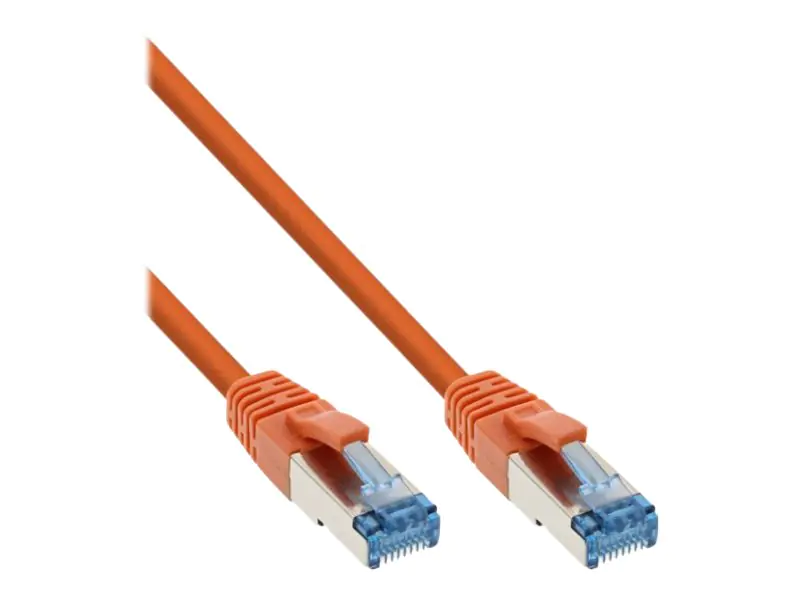 InLine - Patch-Kabel - RJ-45 (M) zu RJ-45 (M) - 5 m - SFTP, PiMF - CAT 6a - halogenfrei, ohne Haken - orange