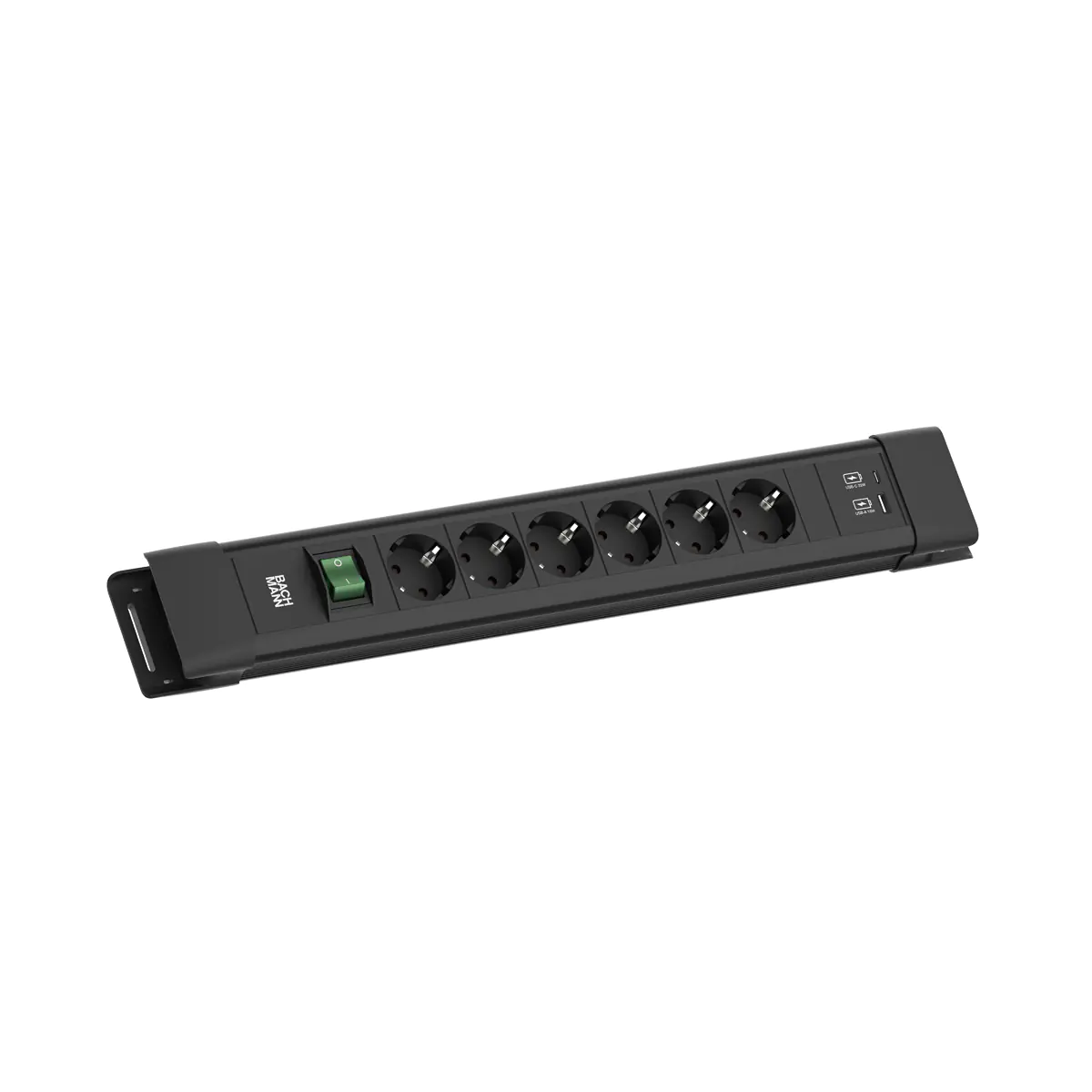 Bachmann CONNECTUS - Steckdosenleiste (extern / wandmontierbar) - Ausgangsanschlüsse: 6 (power CEE 7/7, USB, USB-C) BM005922