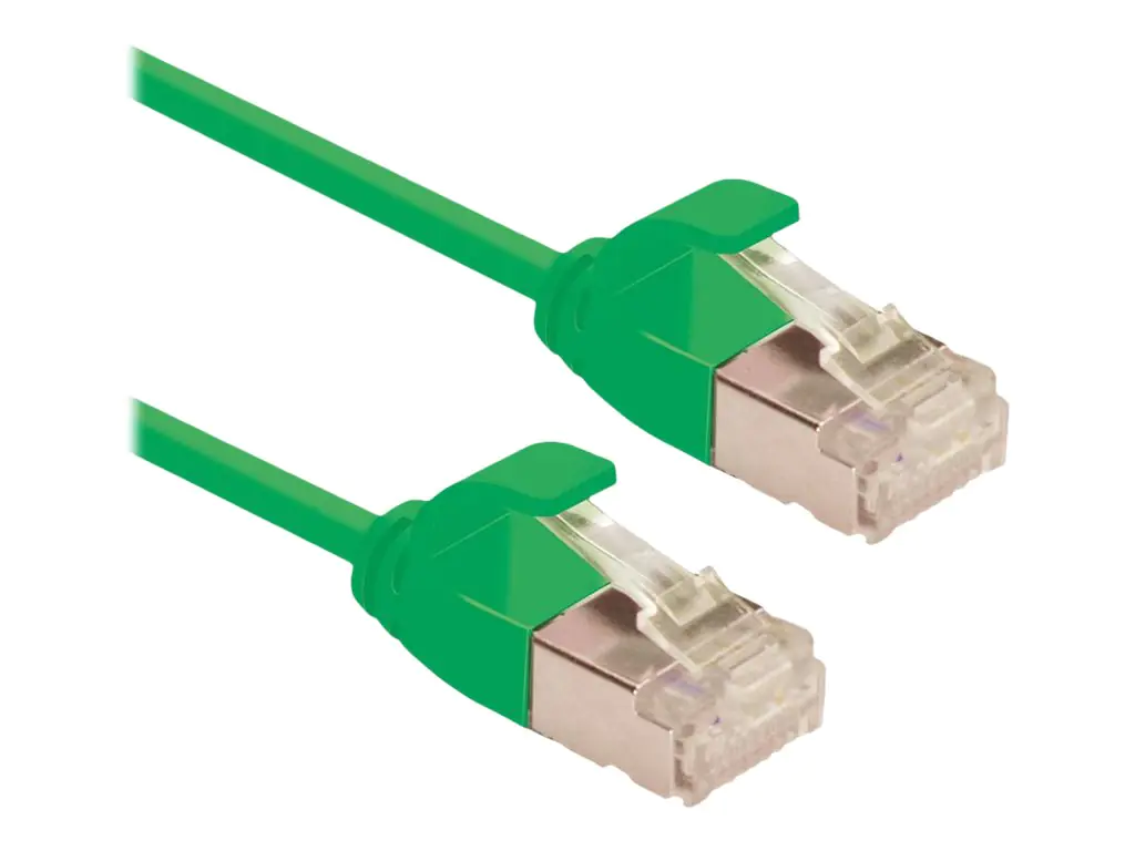 Roline Green - Patch-Kabel - RJ-45 (M) zu RJ-45 (M) - 0.3 m - U/FTP - CAT 6a - halogenfrei, geformt, verseilt - grün