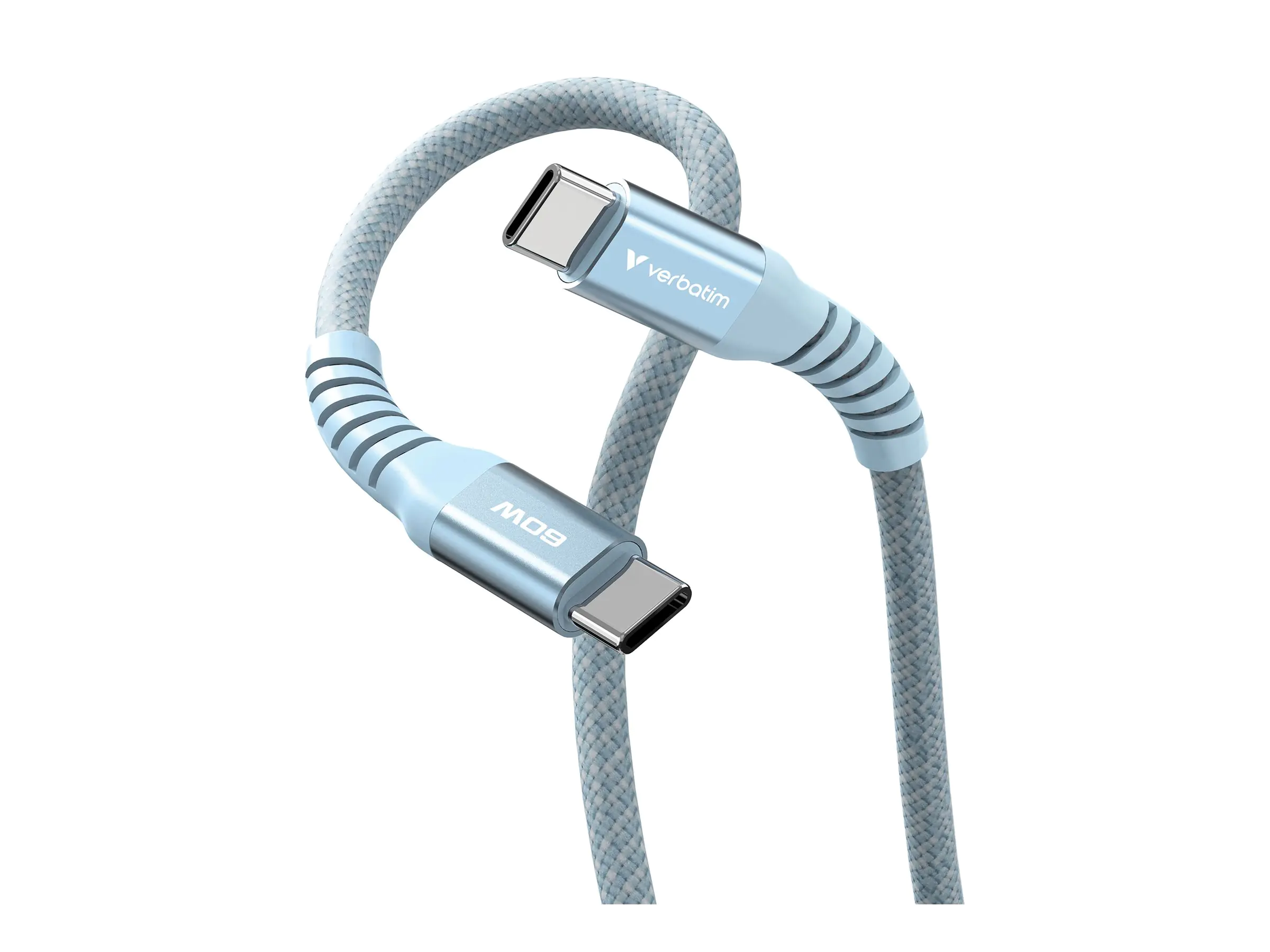 Verbatim - USB-Kabel - 24 pin USB-C (M) zu 24 pin USB-C (M) - 1.2 m - magnetisch, Charge and Sync, bis zu 480 Mbps, USB-C Power Delivery (60 W), unterstützt Power Delivery 3.0 - Blau