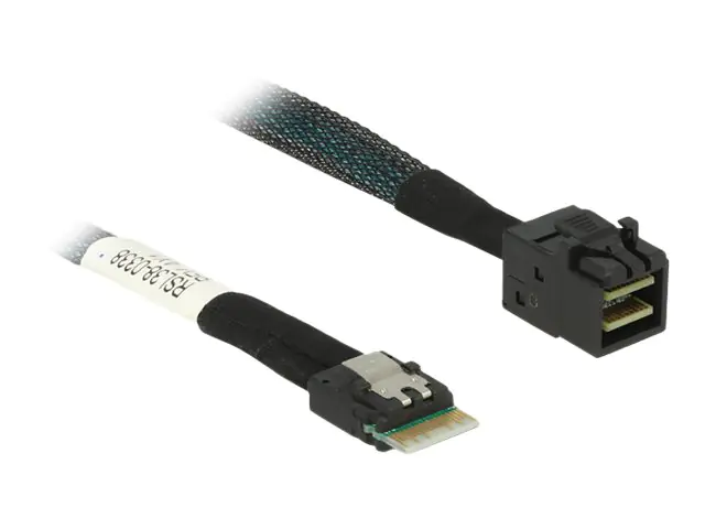 Delock - Internes SAS-Kabel - SAS 12Gbit/s - 4i Slim SAS (M) bis 4x Mini SAS HD (SFF-8643) (M) - 50 cm