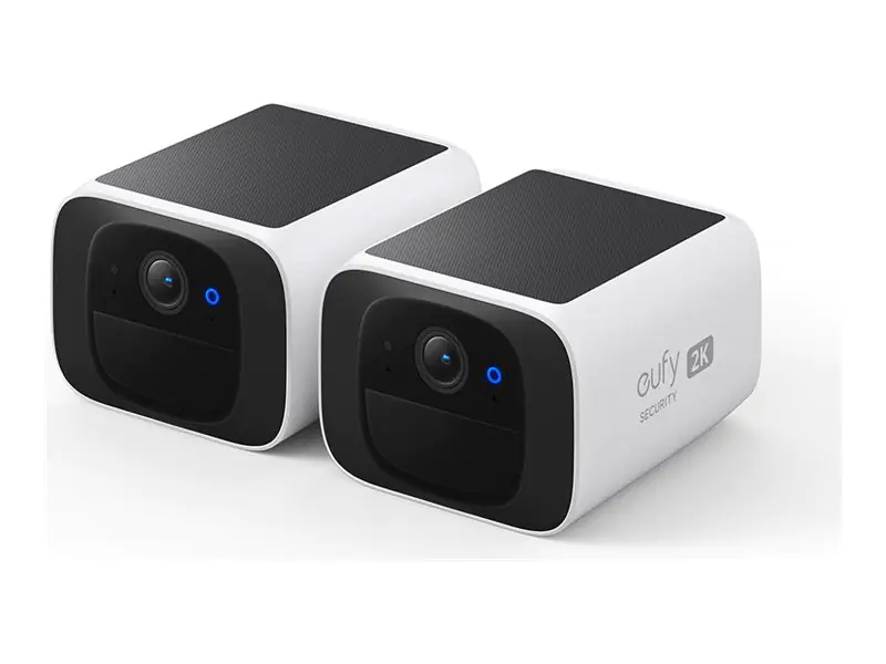 Eufy SoloCam E220 - Netzwerk-Überwachungskamera - Außenbereich - witterungsbeständig - Farbe (Tag&Nacht) - 2K - Audio - drahtlos - Wi-Fi - 2.4GHz radio (Packung mit 2)