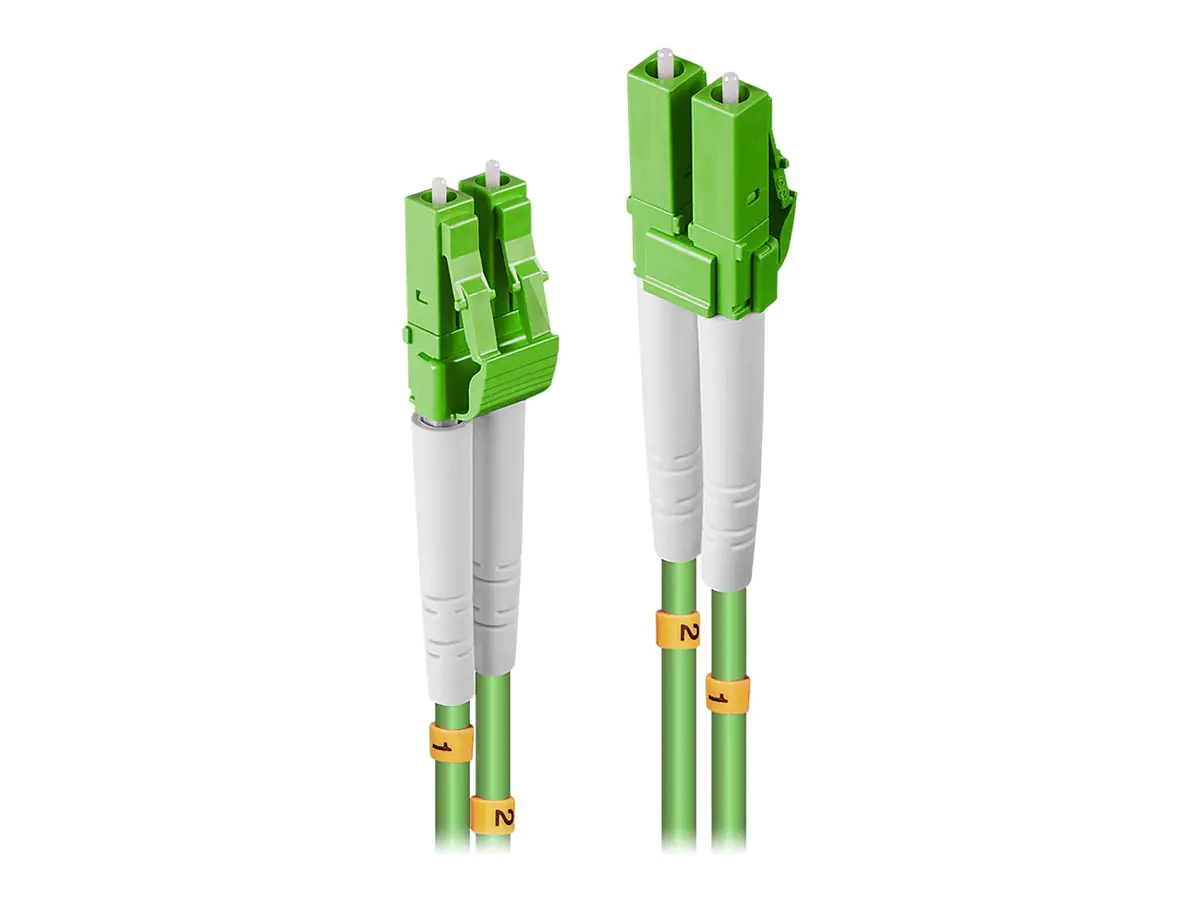 Lindy - Patch-Kabel - LC Multi-Mode (M) zu LC Multi-Mode (M) - 3 m - Glasfaser - Duplex - 50/125 Mikrometer - OM5 - halogenfrei - hellgrün