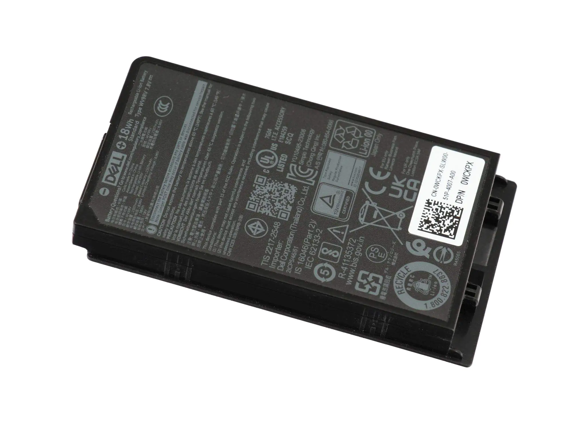 Dell Notebook-Akku Akku WCKPX - Batterie - 2.307 mAh