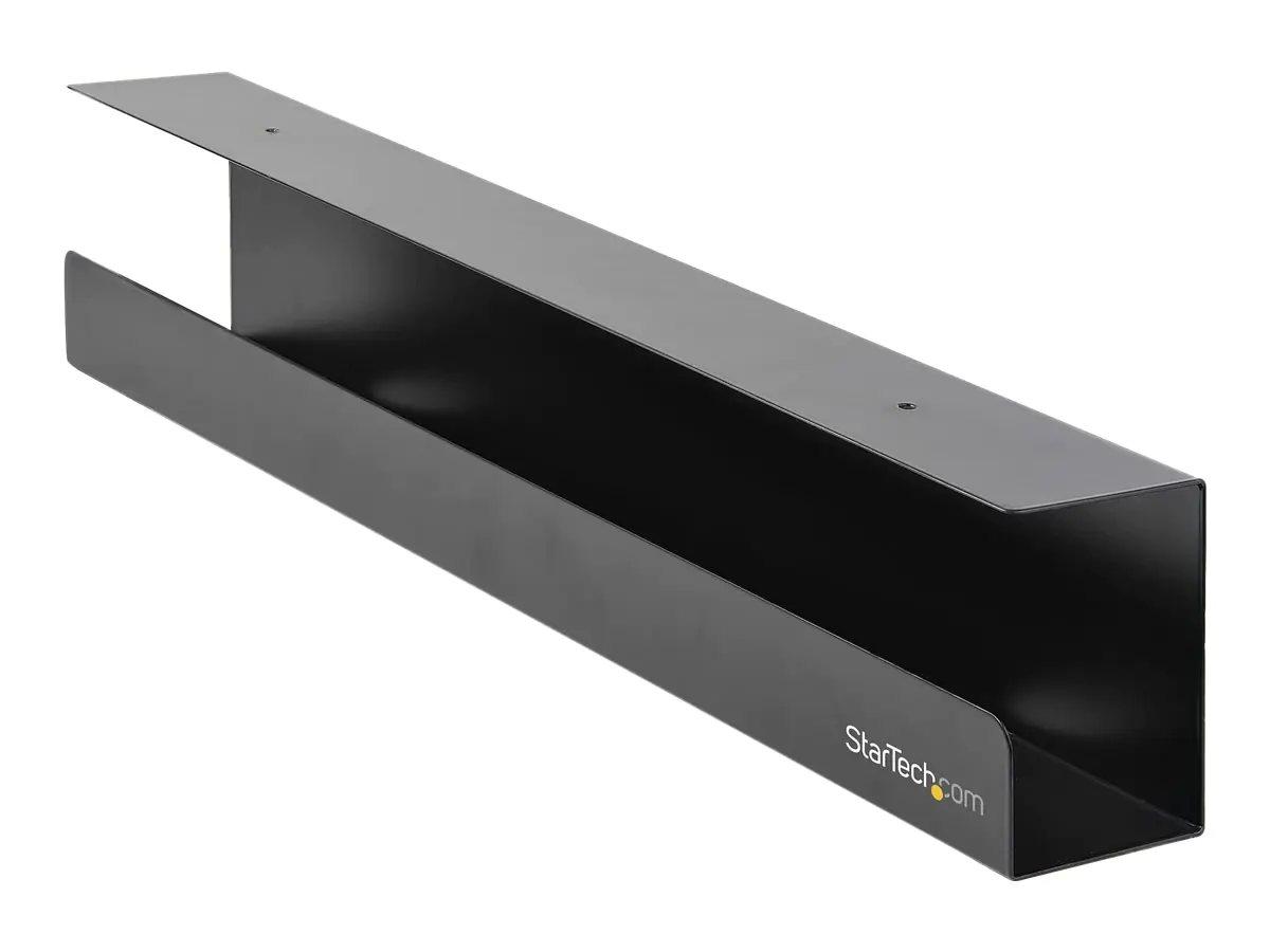 StarTech Kabelschacht zur Untertisch Montage - Kabelmanagement für den Tisch - Kabelrinne - 60cm x 11cm (UDCMTRAY) - Kabelmanagementfach - unter Tisch montierbar - Schwarz