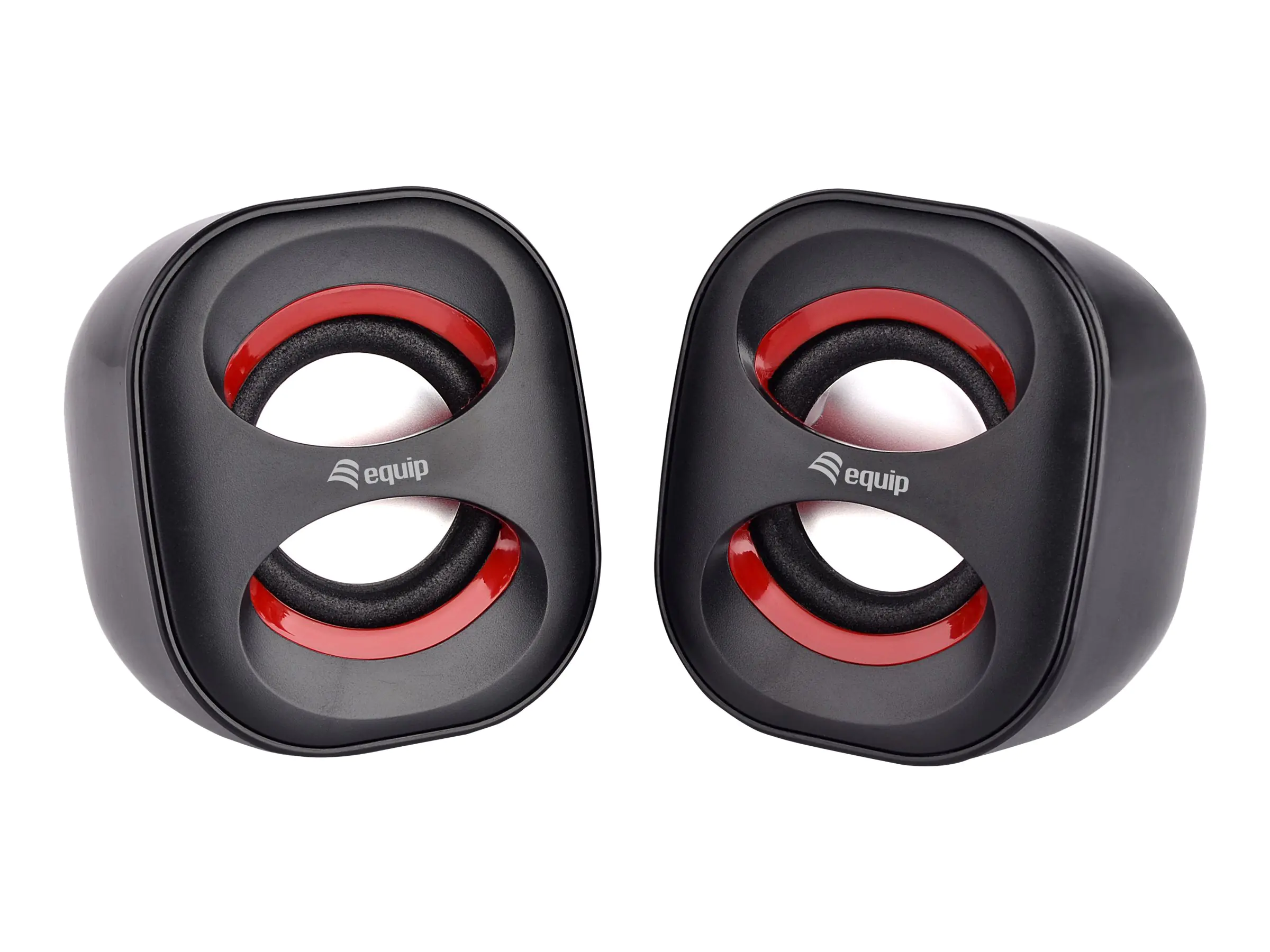 equip Mini USB - Lautsprecher - für PC - 3 Watt - Schwarz / Rot