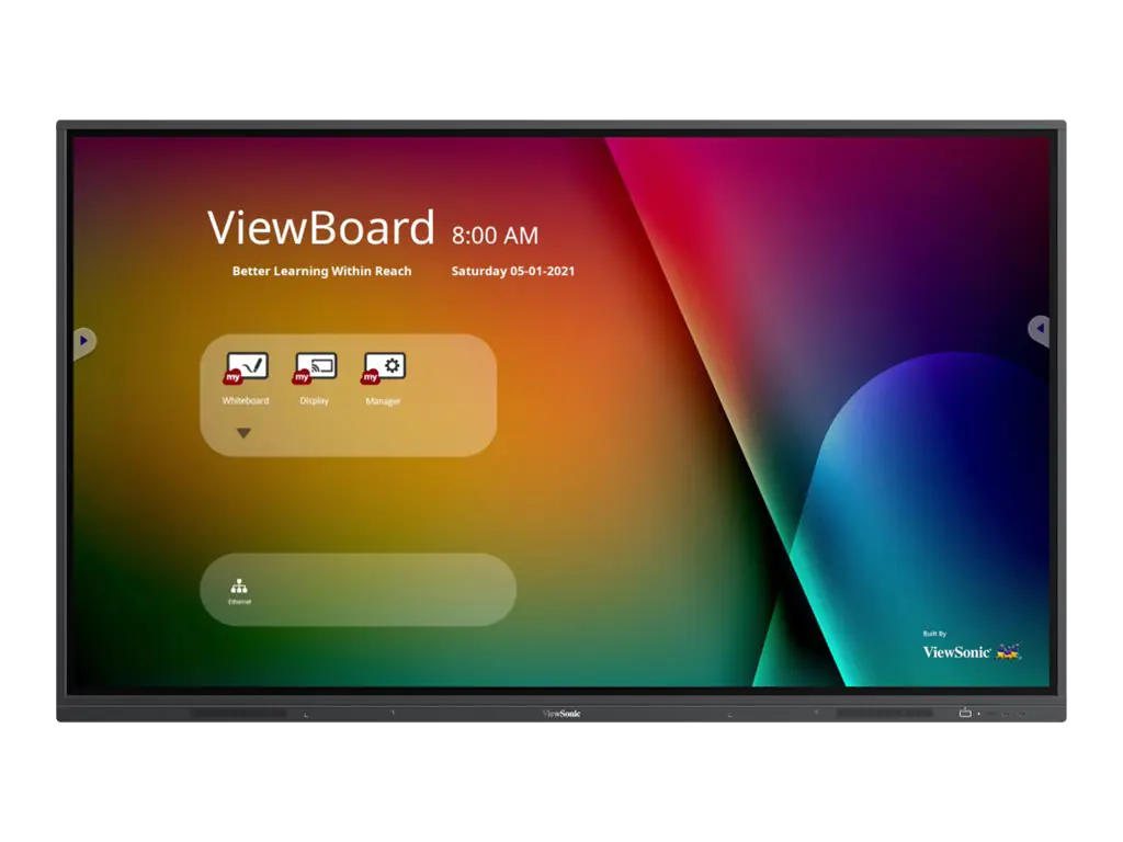 ViewSonic ViewBoard IFP7532-2 - 191 cm (75") Diagonalklasse (189.5 cm (74.6") sichtbar) LCD-Display mit LED-Hintergrundbeleuchtung - interaktive Digital Signage - mit Touchscreen (Multi-Touch) / optionaler Slot-in-PC - Android - 4K UHD (2160p) 3840 x 2160