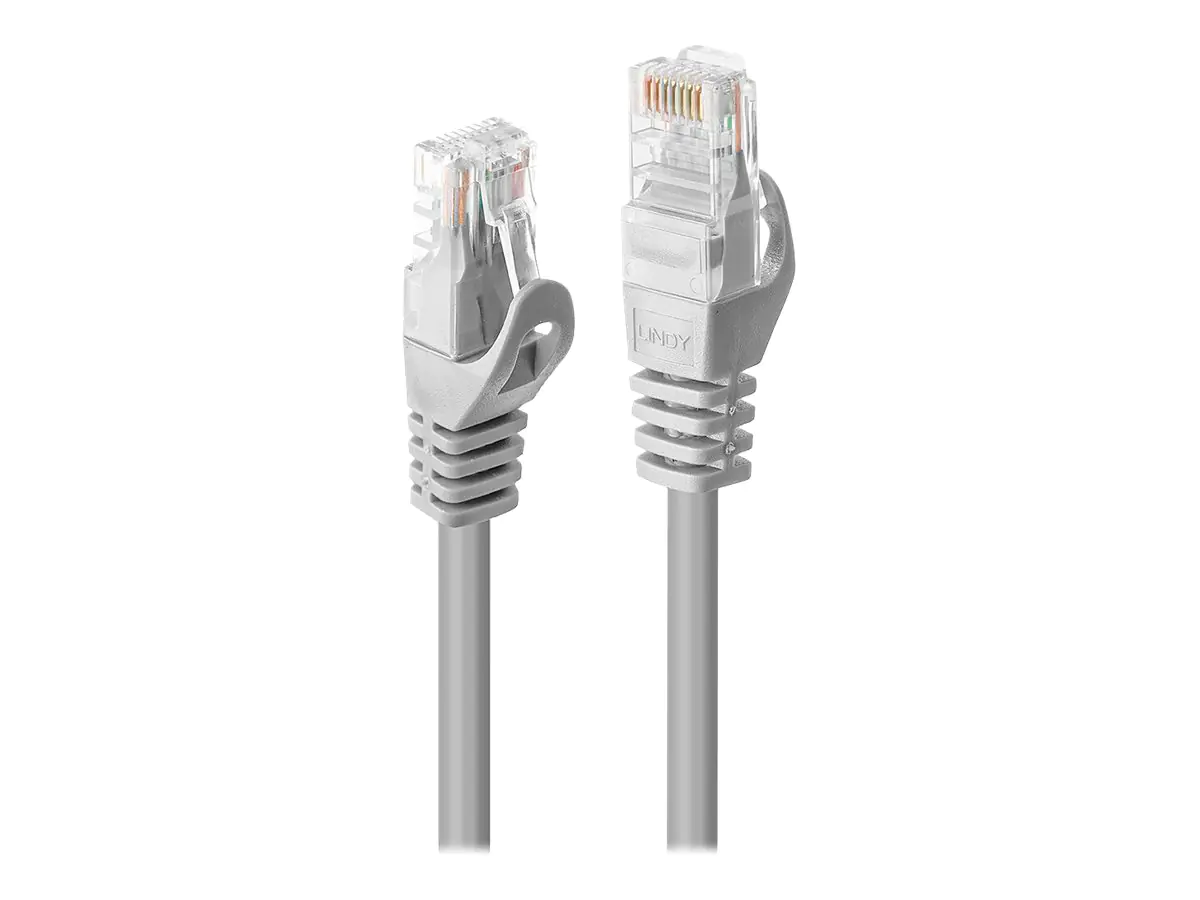 Lindy - Patch-Kabel - RJ-45 (M) bis RJ-45 (M) - 50 cm - UTP - CAT 5e - geformt, ohne Haken - Grau