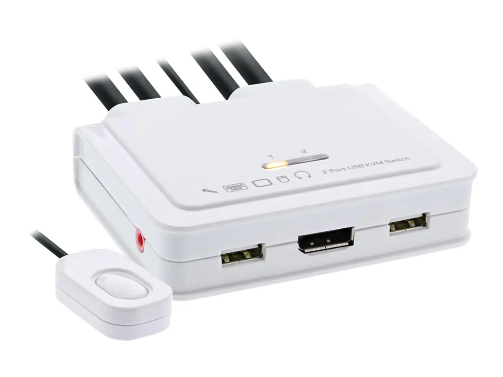 InLine 63615I - KVM-/Audio-/USB-Switch - 2 x KVM/Audio/USB - 1 lokaler Benutzer - Desktop
