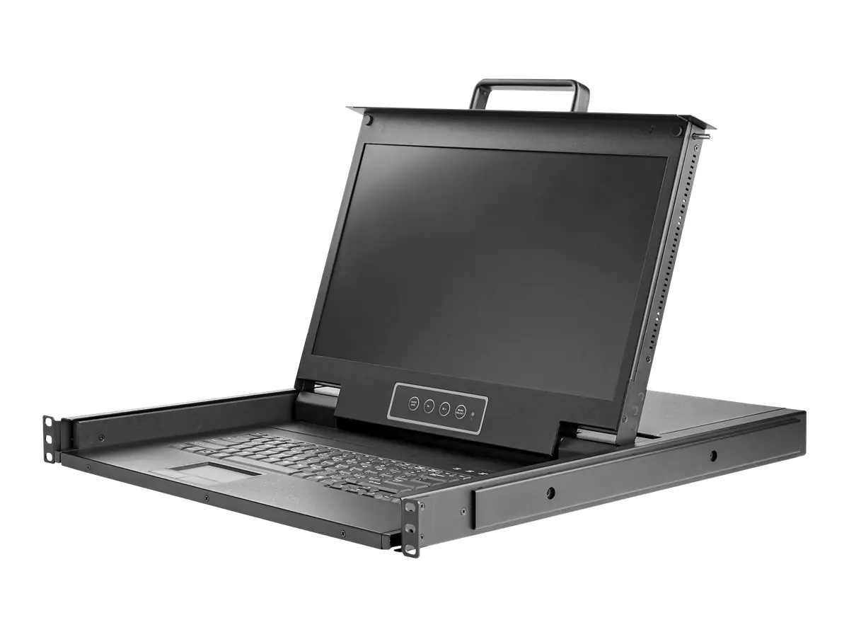 StarTech.com Rack KVM Konsole HD 1080p - US Tastatur(QWERTY), Ein Port VGA KVM mit 17" LCD