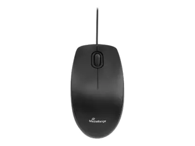 MediaRange MROS212 - Maus - optisch - 3 Tasten - kabelgebunden - USB 2.0 - Schwarz
