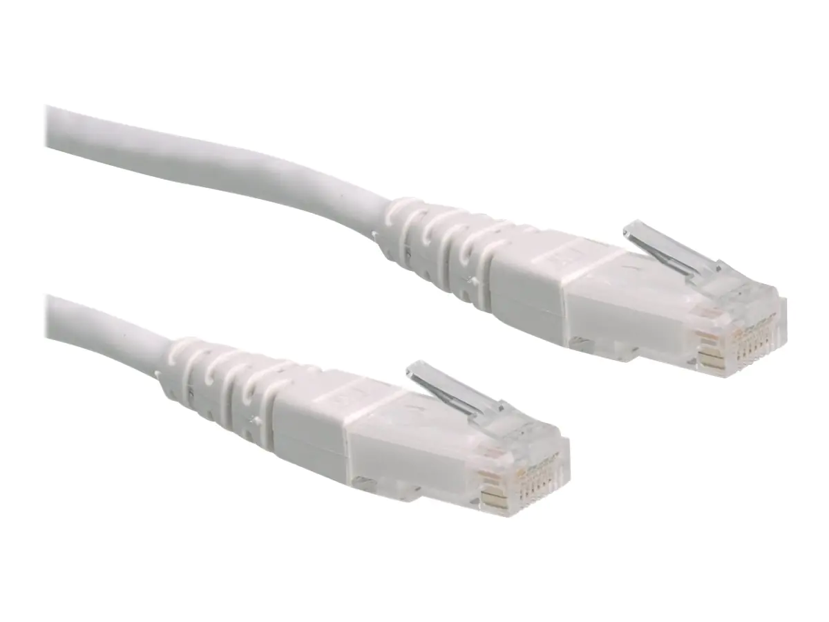 Roline - Patch-Kabel - RJ-45 (M) zu RJ-45 (M) - 2 m - UTP - CAT 6e - geformt, verseilt - weiß