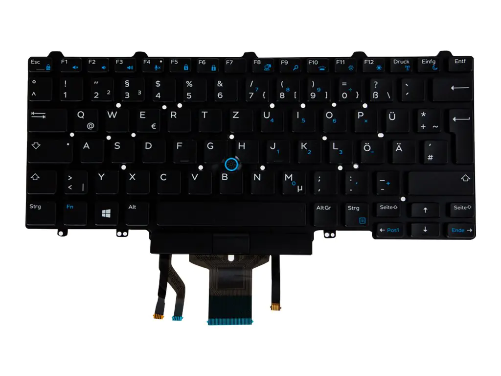 Dell - Ersatztastatur Notebook - mit DualPoint - hinterleuchtet - Deutsch